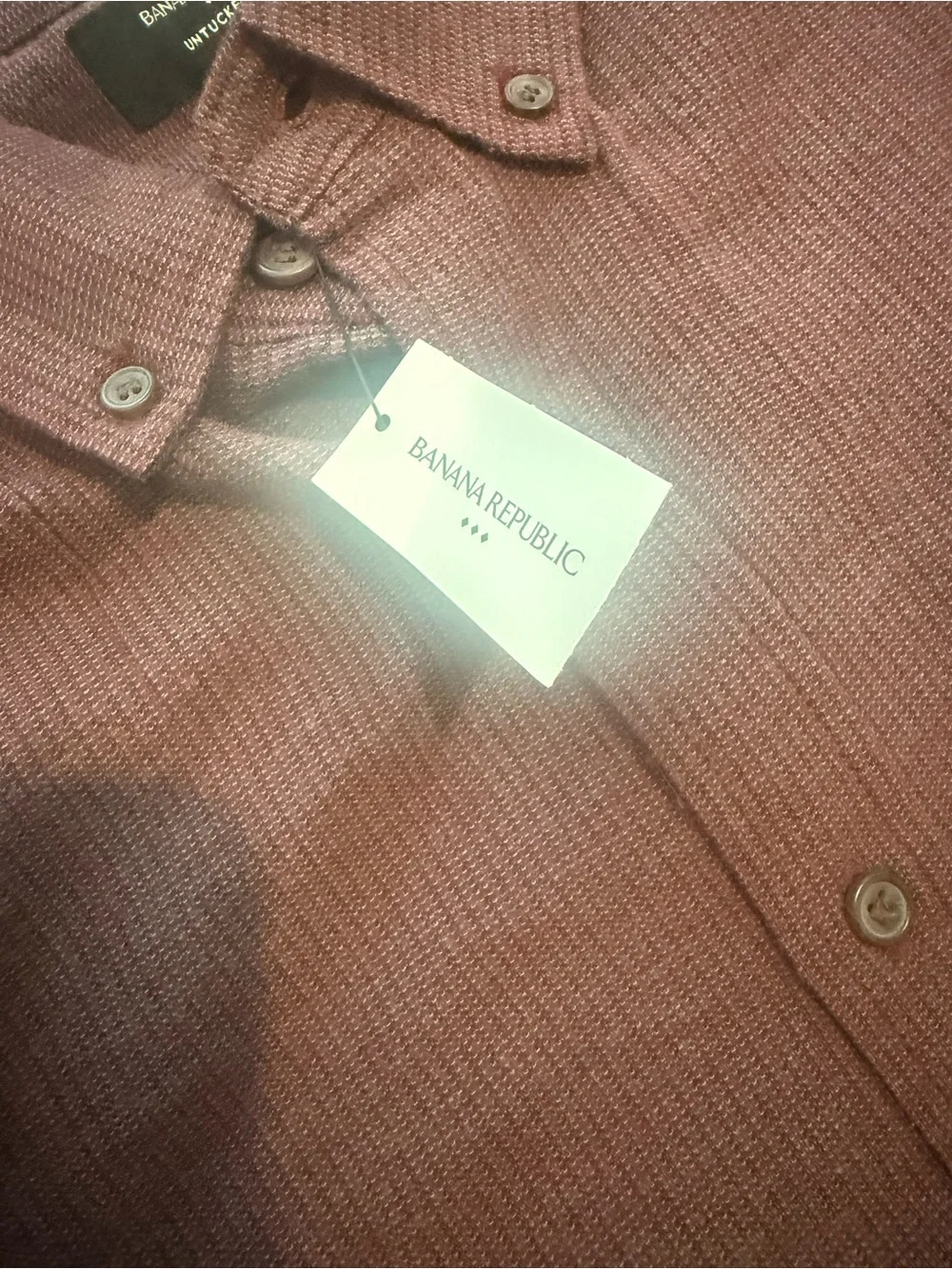 Banana Republic Long-Sleeve Button-Down Shirt - Wine